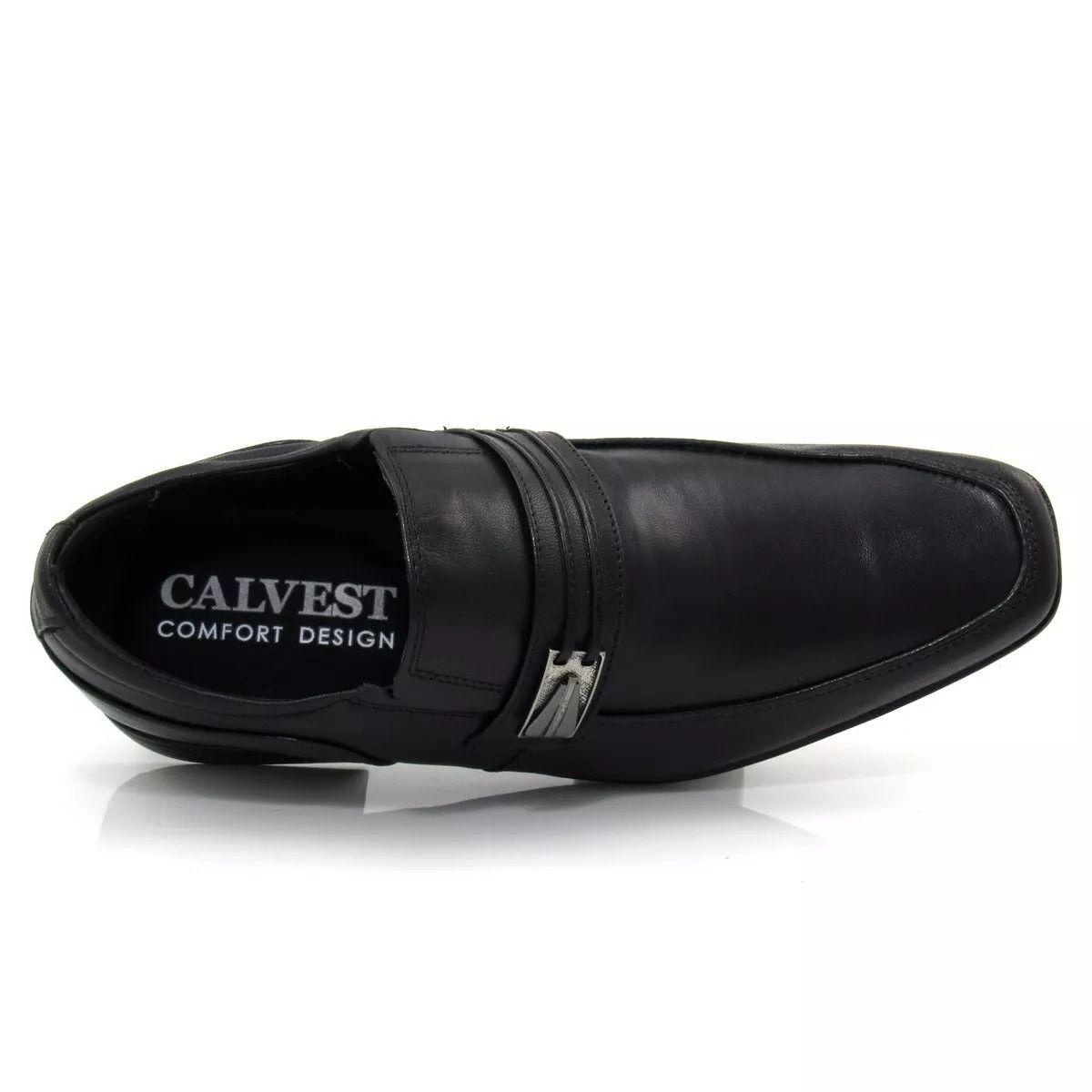 Sapato Social Calvest Couro Masculino - Preto - Sapato Social Masculino -  Magazine Luiza