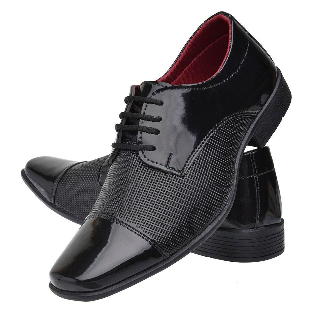 Sapato Social Casual Masculino Verniz Fechamento Em Cadarço - Mr try shoes  - Sapato Social Masculino - Magazine Luiza