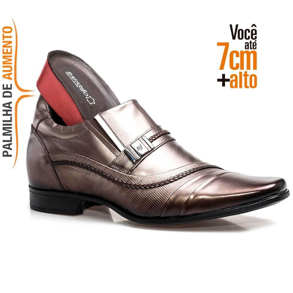 sapato social masculino rafarillo deixa até 7cm mais alto