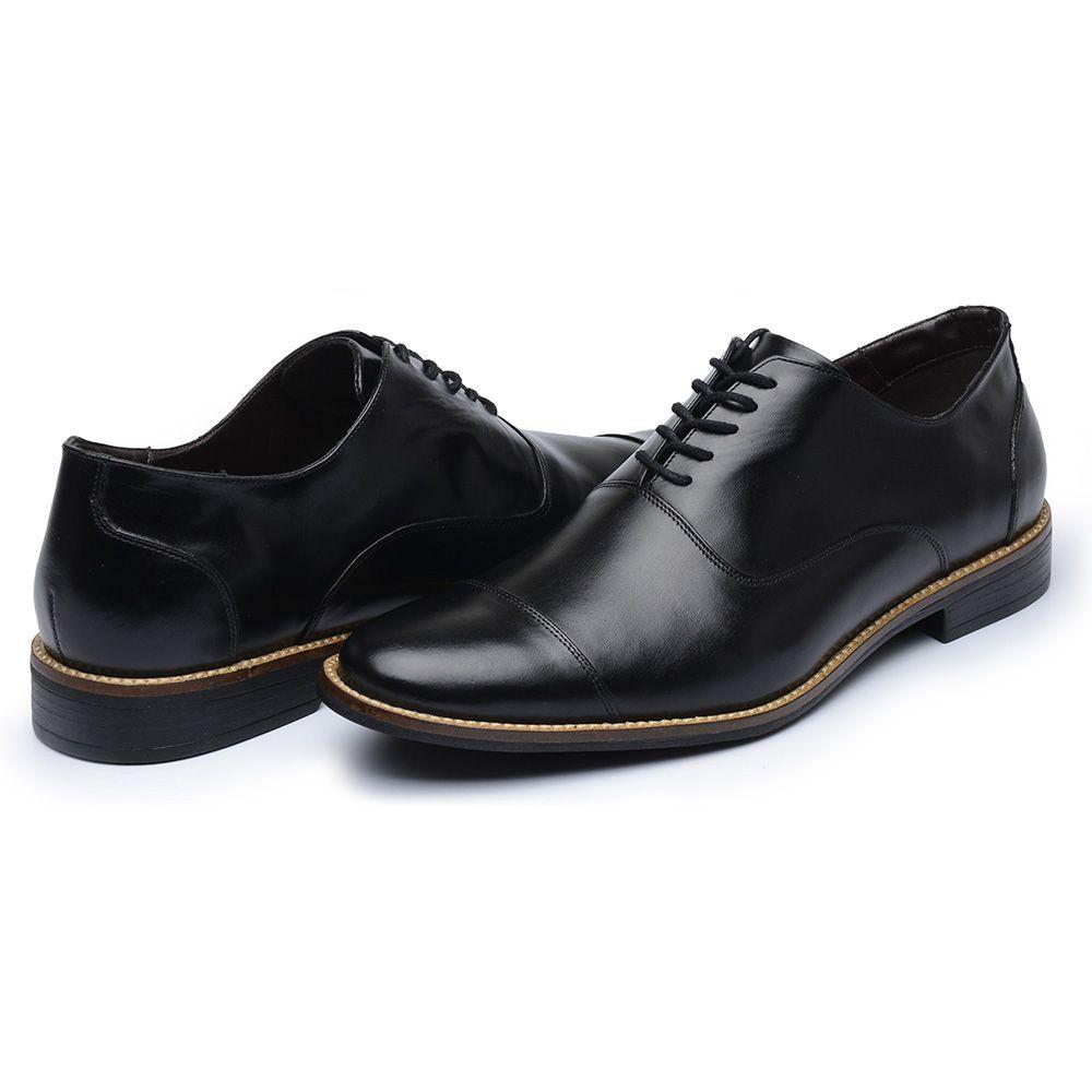 Sapato Social Couro Stefanello York Preto - AVALON - Sapato Social  Masculino - Magazine Luiza