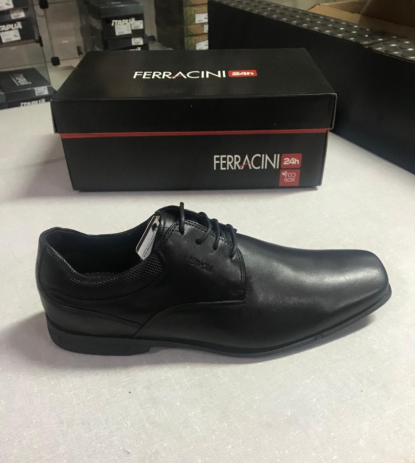 sapato social ferracini cadarço preto