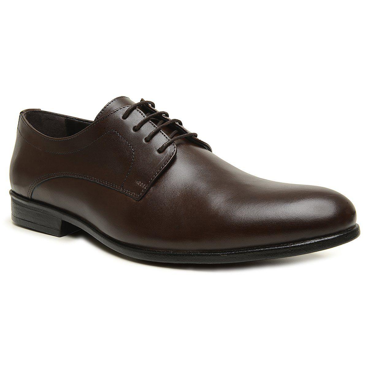 Sapato Social Ingles Classico Masculino Couro Legitimo Cafe Sola