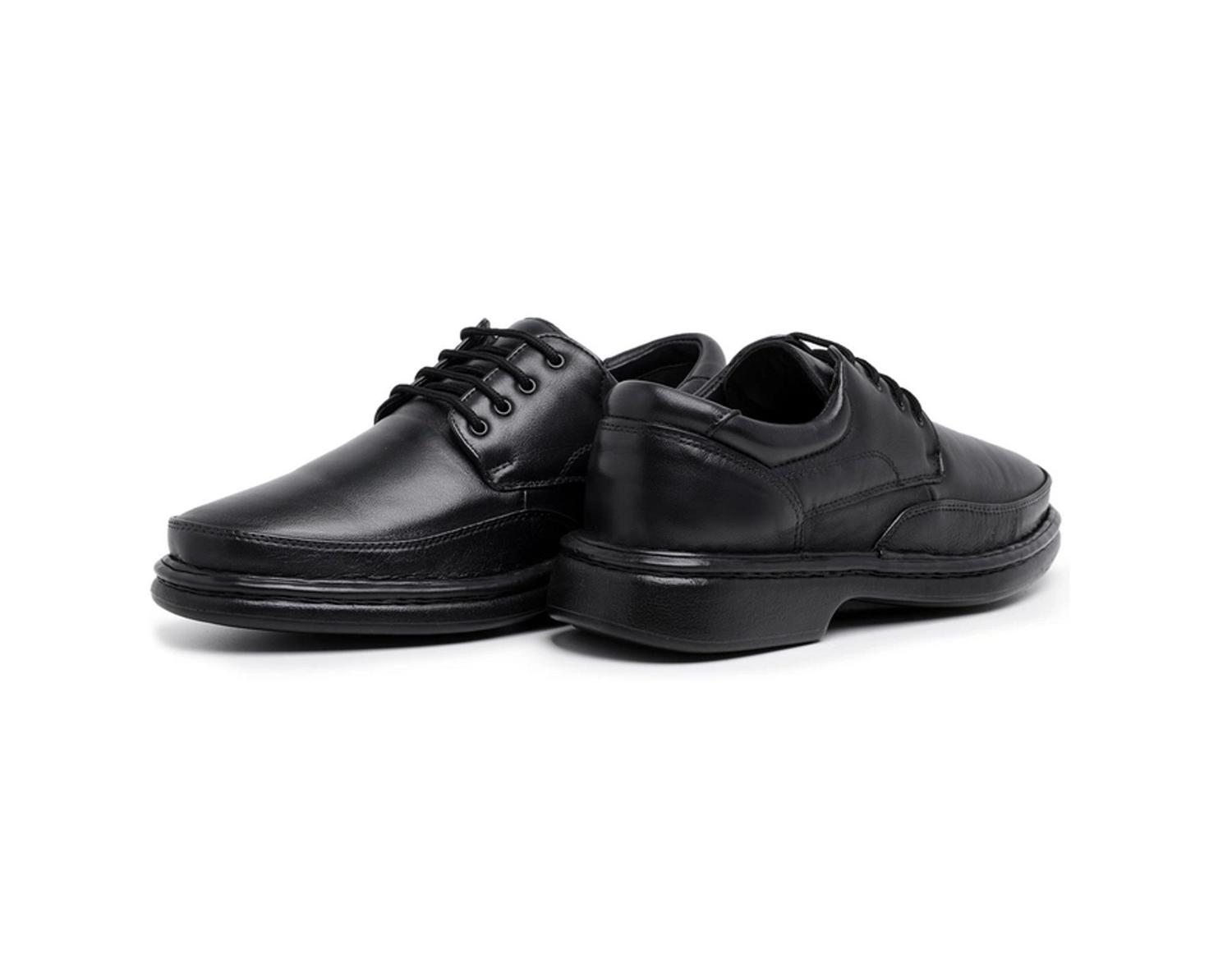 Sapato Social Masculino Conforto De Amarrar Em Couro Comfort Shoes Ref  .6032 - Sapato Social Masculino - Magazine Luiza