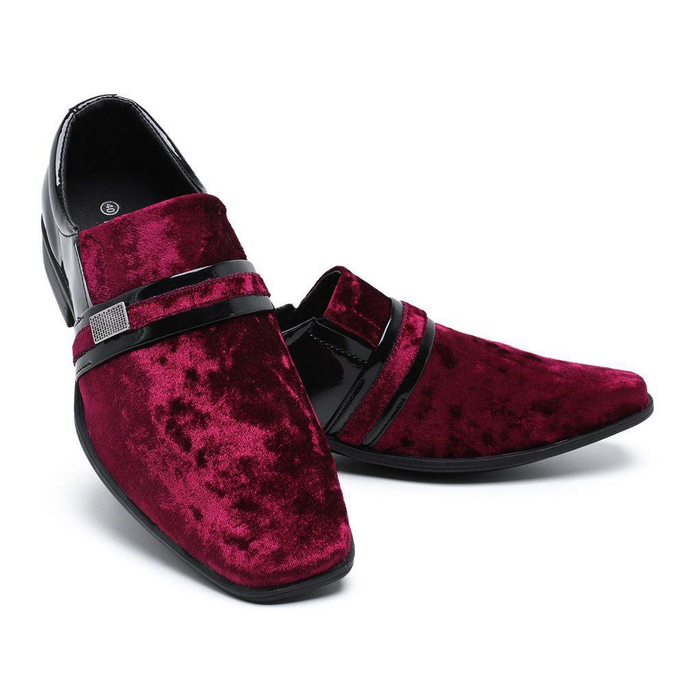 Sapatos sociais masculino em veludo preto ANZ605 | ITA Comfort