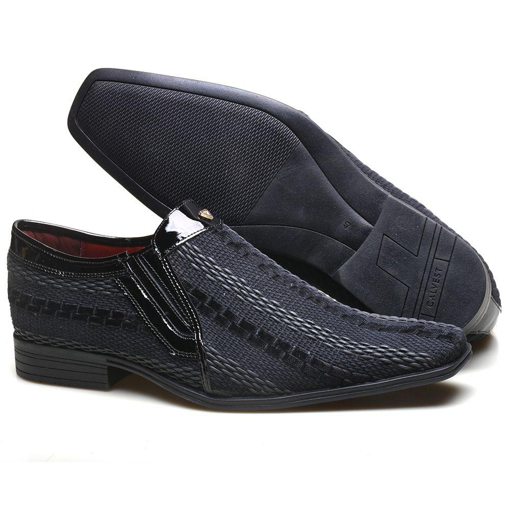 Sapato Social Tresse com Detalhes em Verniz Calvest - ZM3500C253 Preto -  Sapato Social Masculino - Magazine Luiza