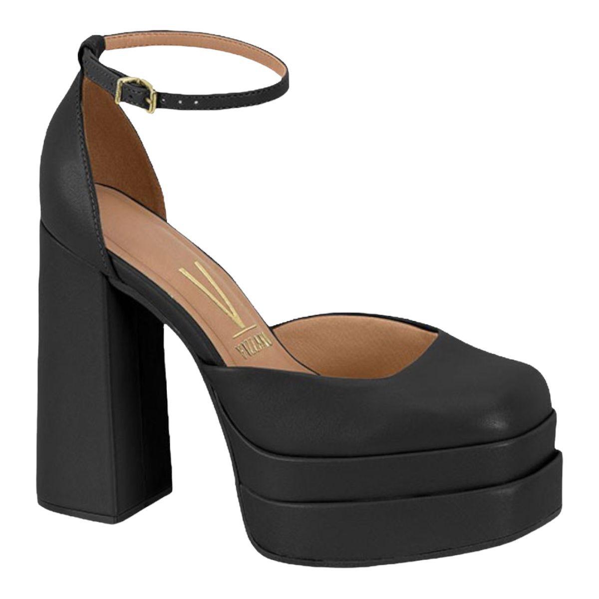 Salto Alto Scarpin Aberto Na Frente Salto Grosso Sapato Peep Toe