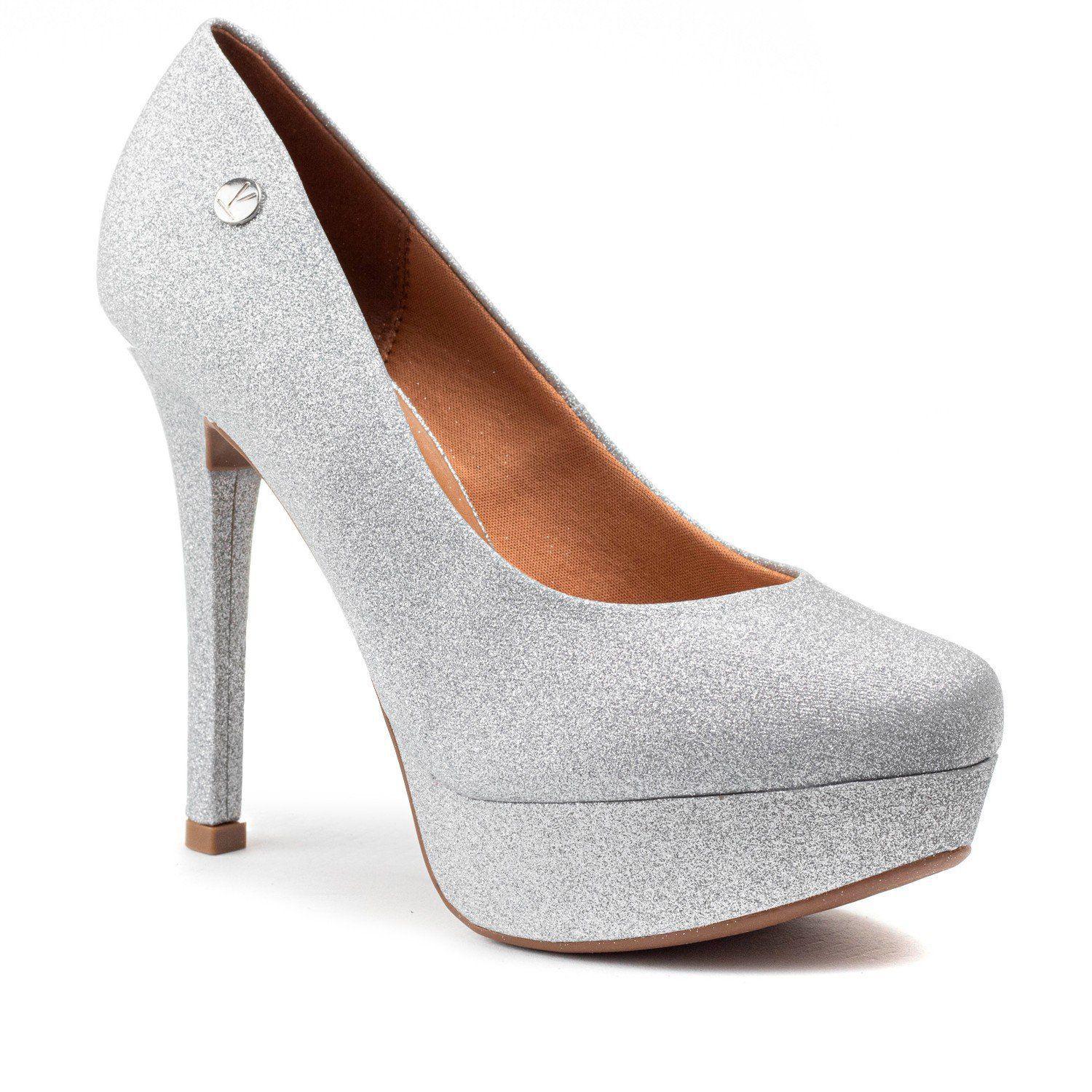 sapato glitter prata