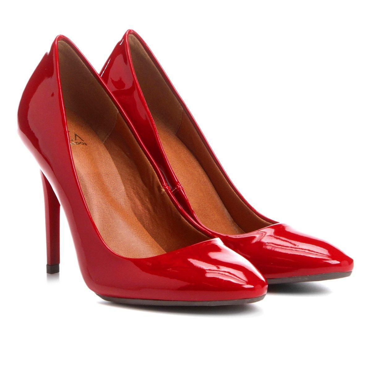 scarpin ala salto alto bico redondo