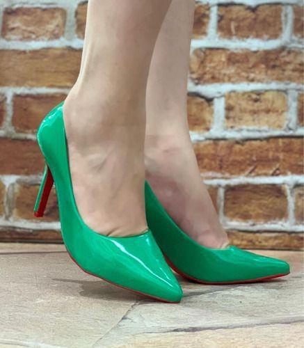 sandalia anabela verde bandeira