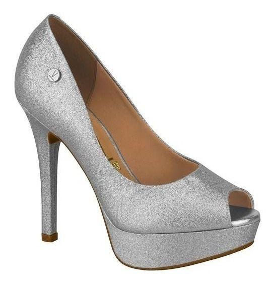 scarpin prata vizzano