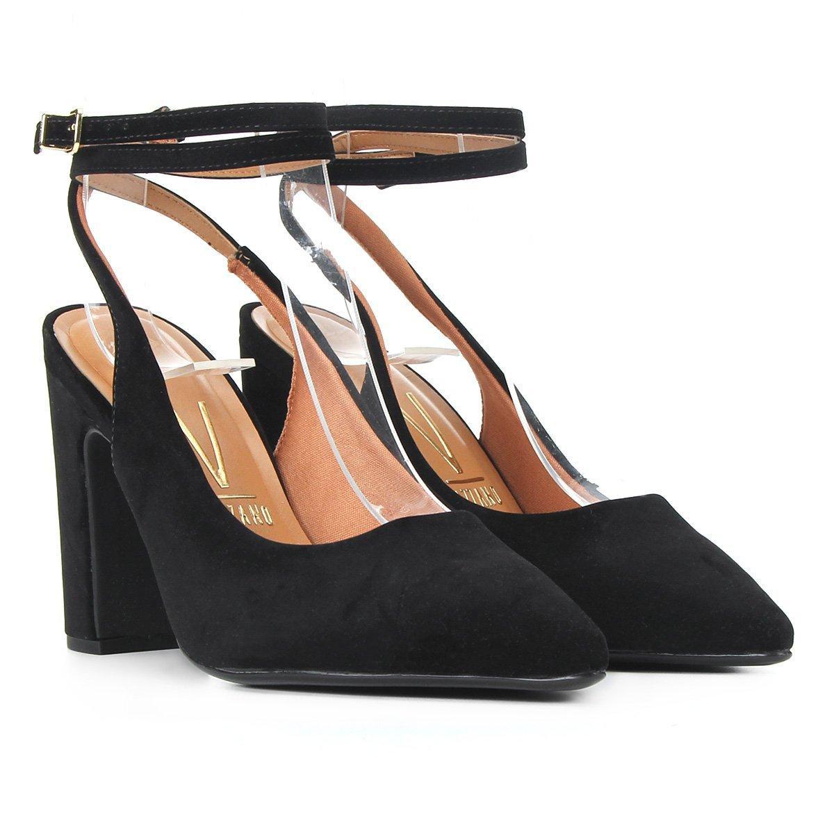 scarpin feminino chanel bico fino vizzano