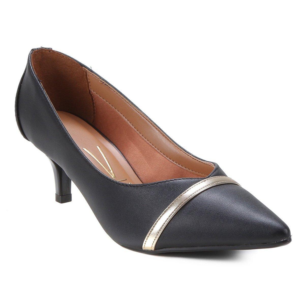 Scarpin Vizzano Salto Baixo Bico Fino Feminino - Scarpin Feminino ...