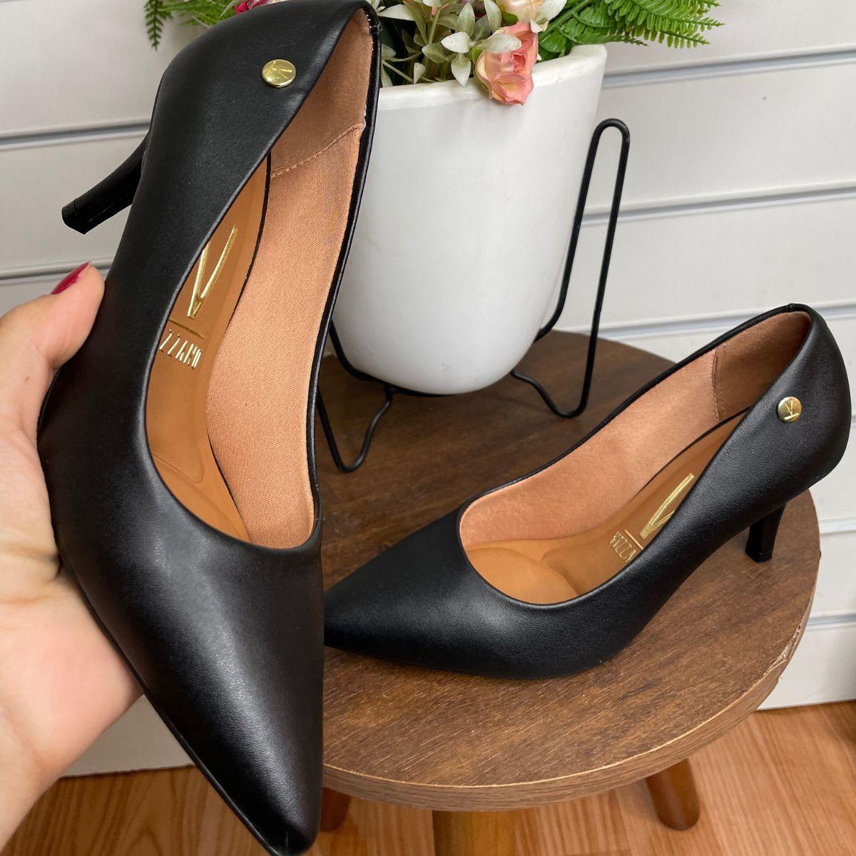 Sapato Scarpin Vizzano Salto Fino Sapato Scarpin Preto Vizzano