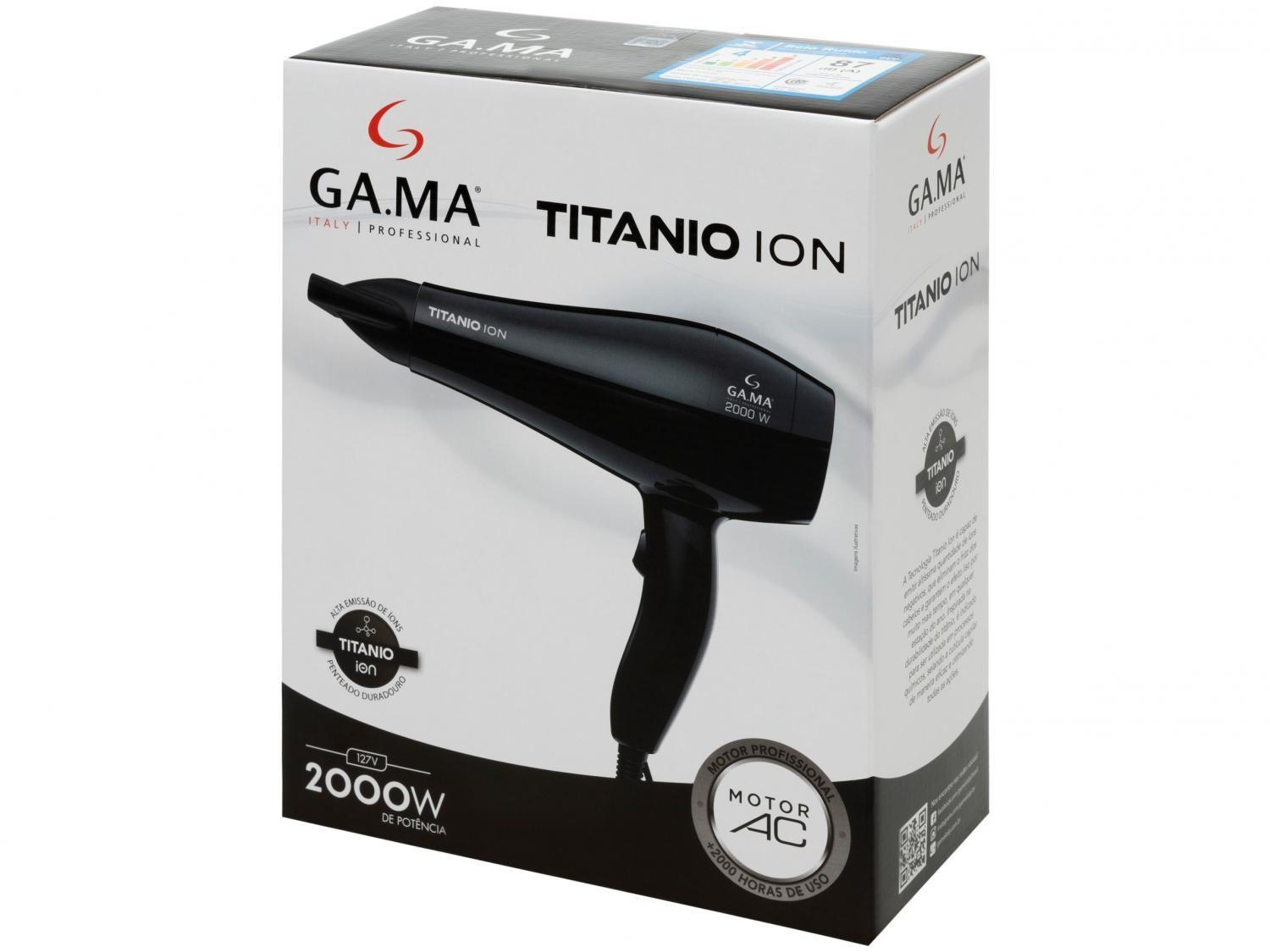 Secador De Pelo Gama Titanium Secador Cabello Aura Titanium Ion