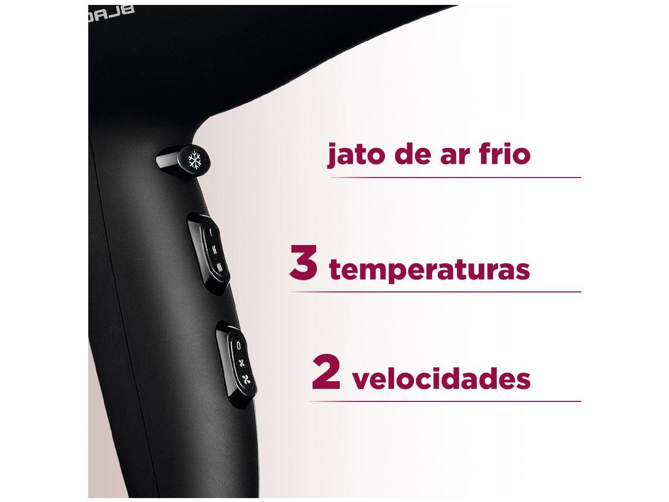 Secador de Cabelo Mondial Power Shine Black