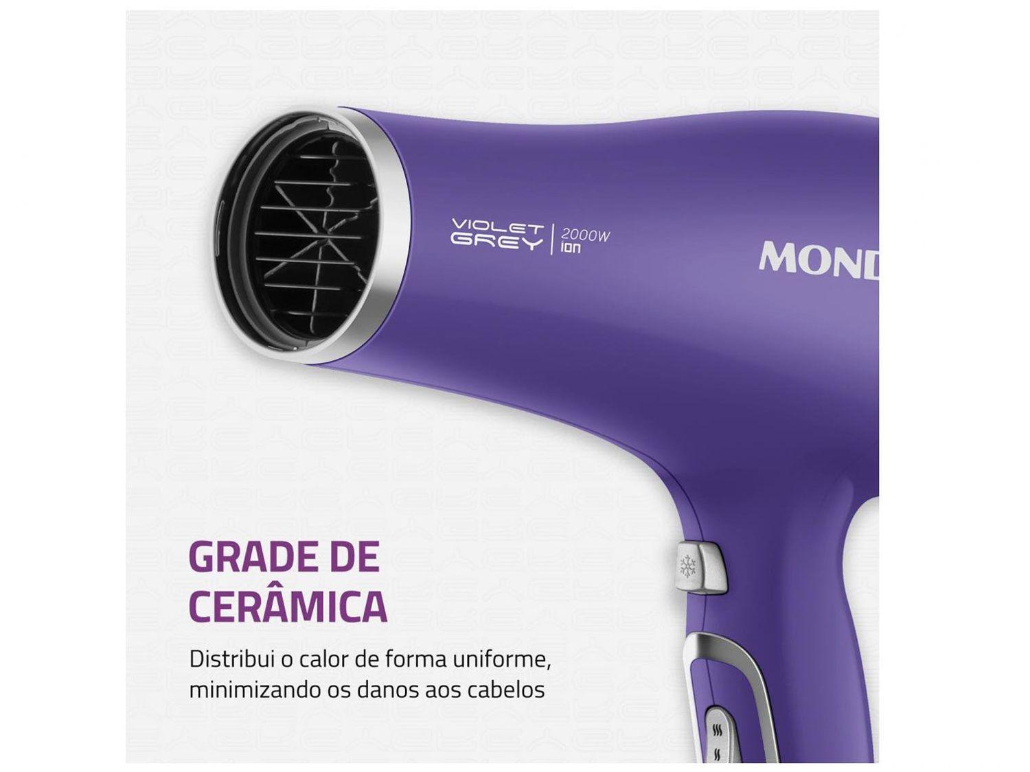 Secador de Cabelo Mondial Tourmaline Íon Lilás