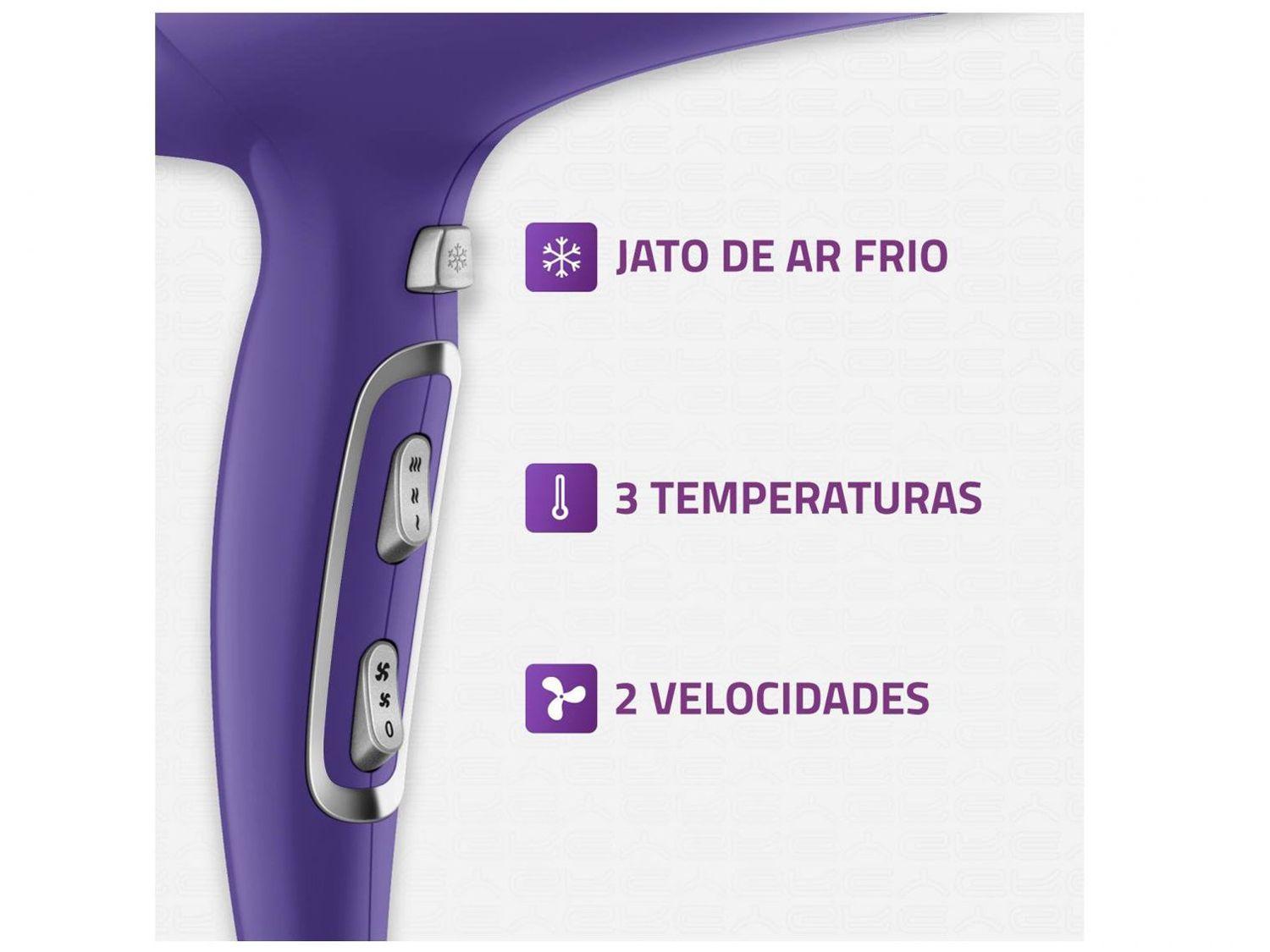 Secador de Cabelo Mondial Tourmaline Íon Lilás