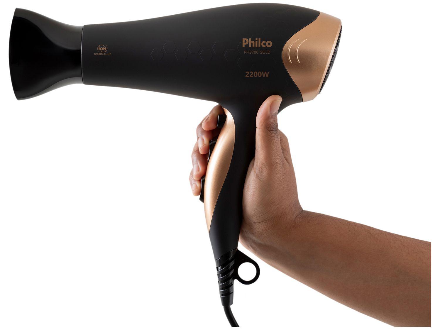 Secador de Cabelo Philco PH3700 Gold com Íons 2100W 2 Velocidades