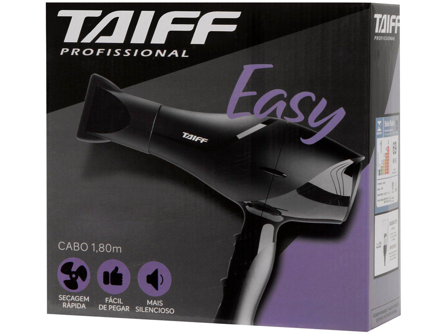 Secador de Cabelo Taiff Easy Preto 1700W 2 Velocidades