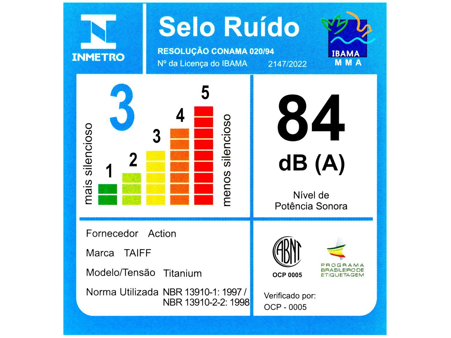 Secador de Cabelo Taiff Titanium Colors