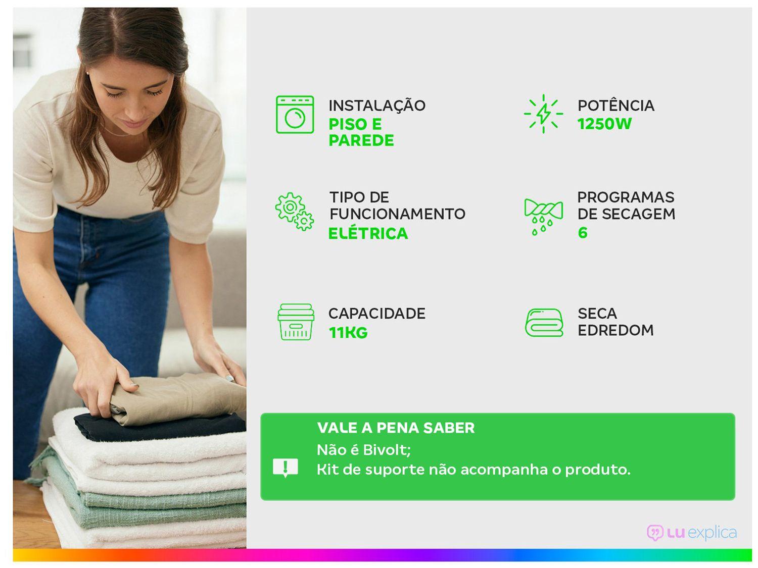 Secadora de Roupas de Piso e Parede Electrolux