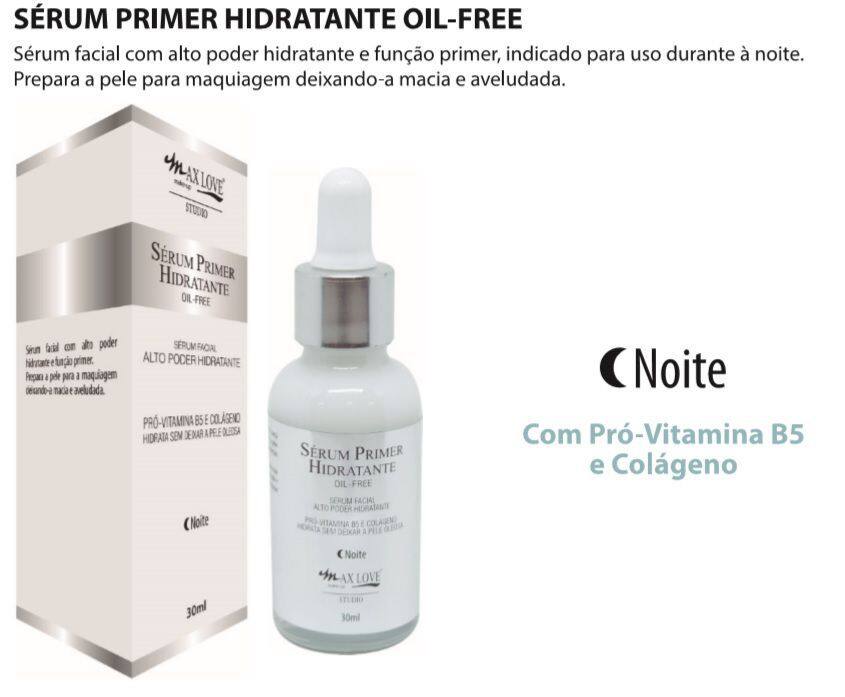 Sérum Primer Hidratante OilFree Noite Max Love Outros Beleza e