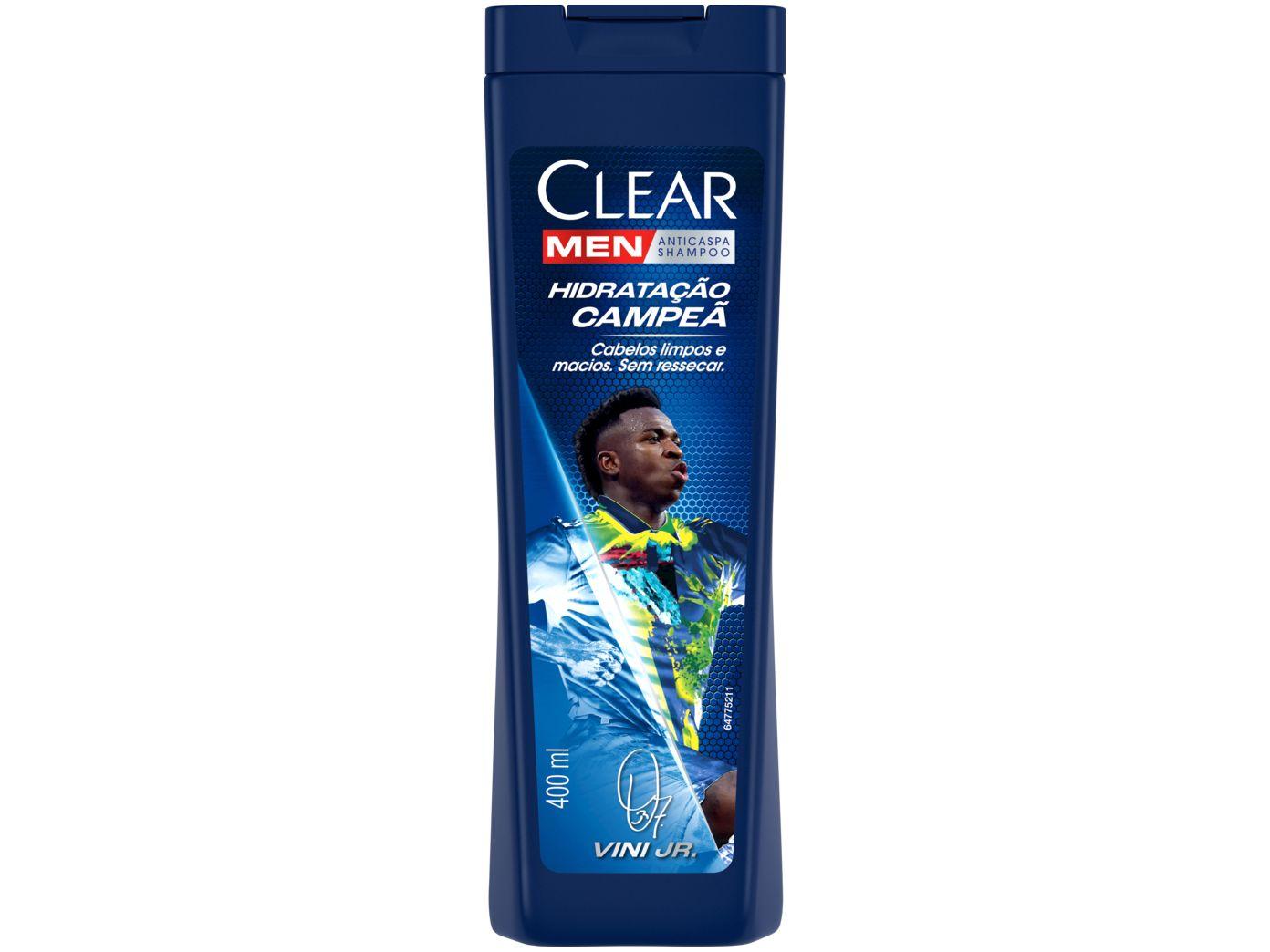 Shampoo Anticaspa Clear Men Hidratação Campeã by Vini Jr 400ml