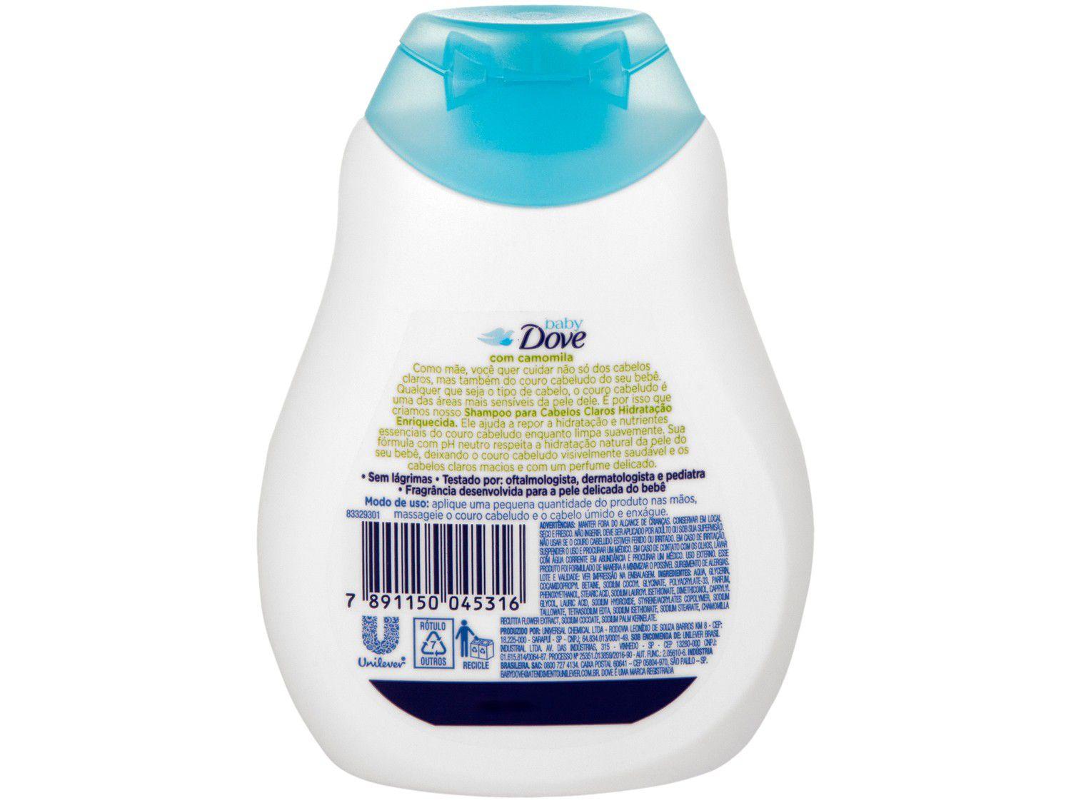 Shampoo Baby Dove Hidratação Enriquecida Cabelos Claros