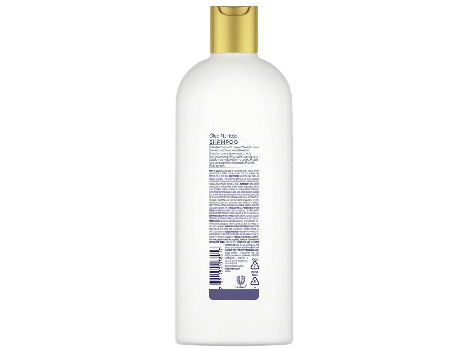 Shampoo Dove Óleo Nutrição 670ml