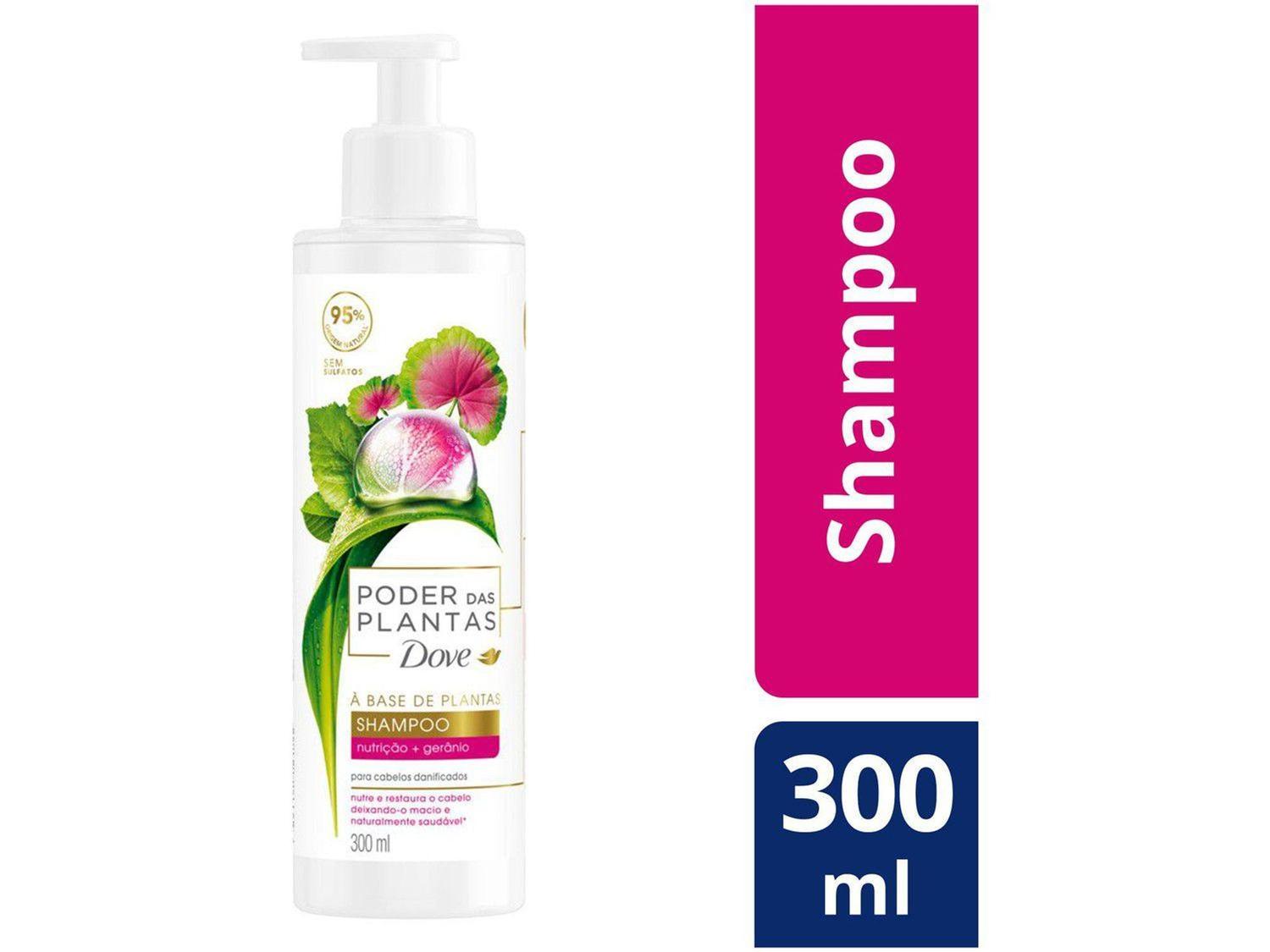 Shampoo Dove Poder das Plantas Nutrição + Gerânio 300ml Shampoo