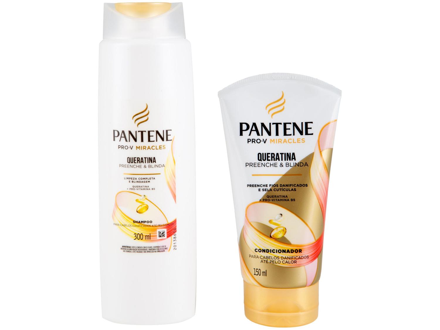 Shampoo e Condicionador Pantene Preenche & Blinda Queratina