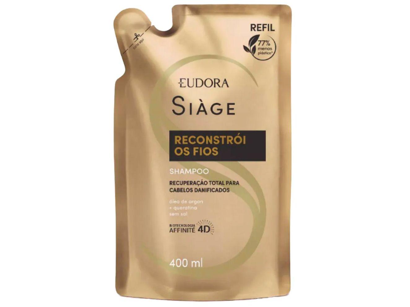 Shampoo Eudora Siàge Reconstrói os Fios 400ml