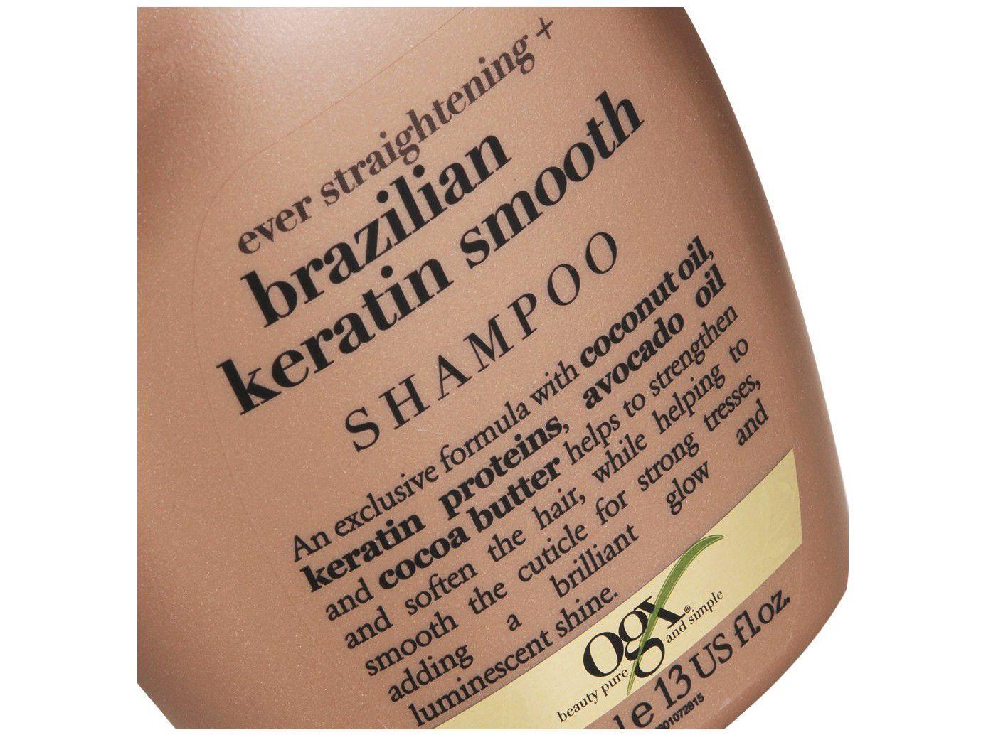 Shampoo Ogx Brazilian Keratin Smooth 385ml Shampoo Magazine Luiza