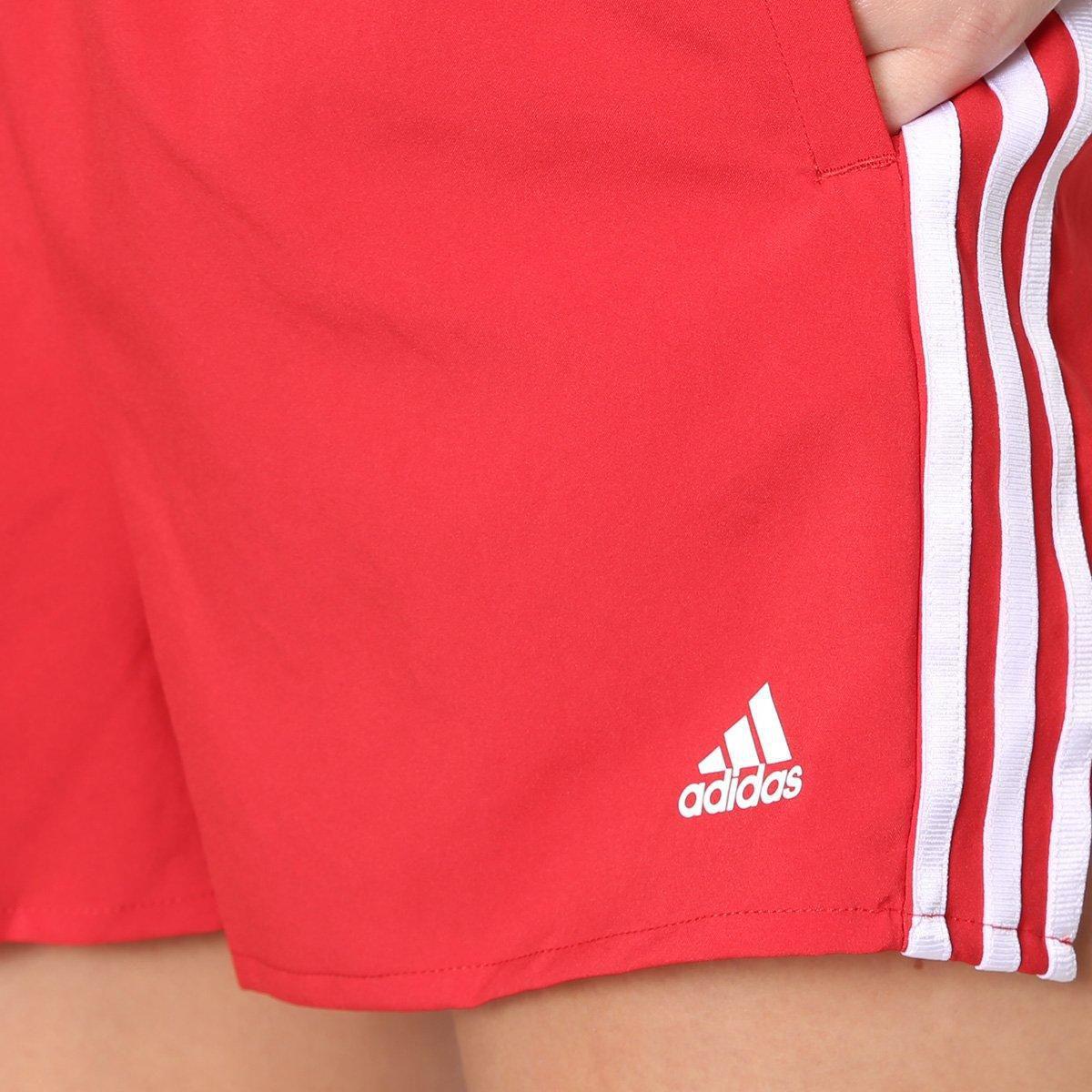 short adidas vermelho feminino
