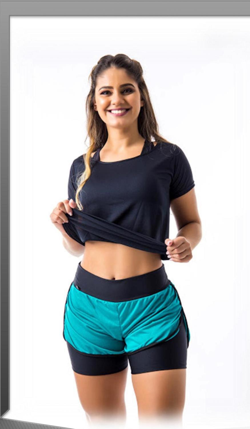 short dry fit feminino