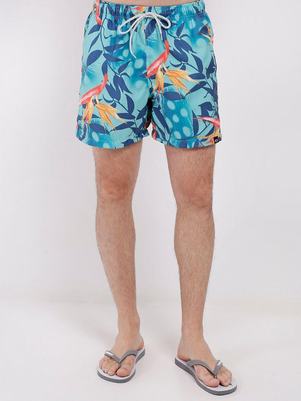 short estampado azul