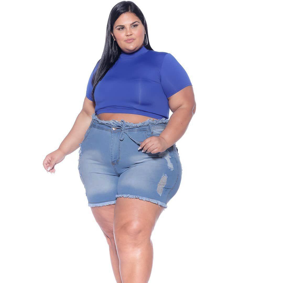shorts algodão feminino plus size