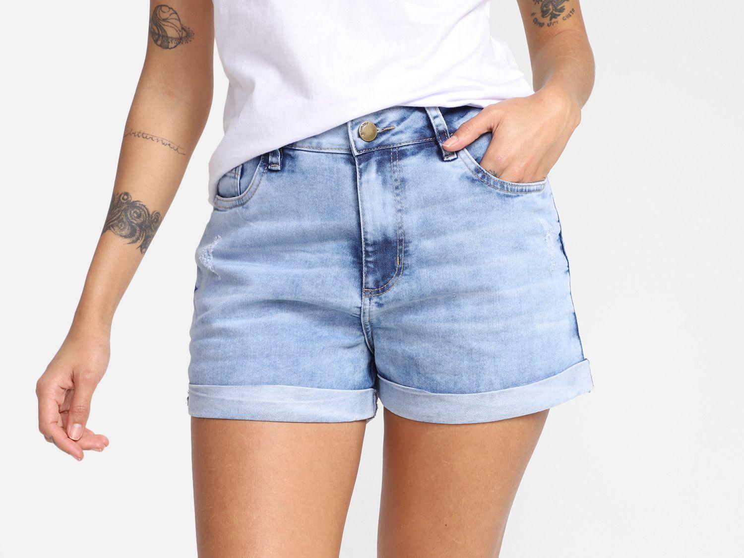 short jeans com faixa