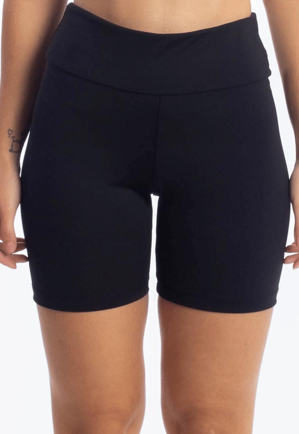 short legging feminino preto