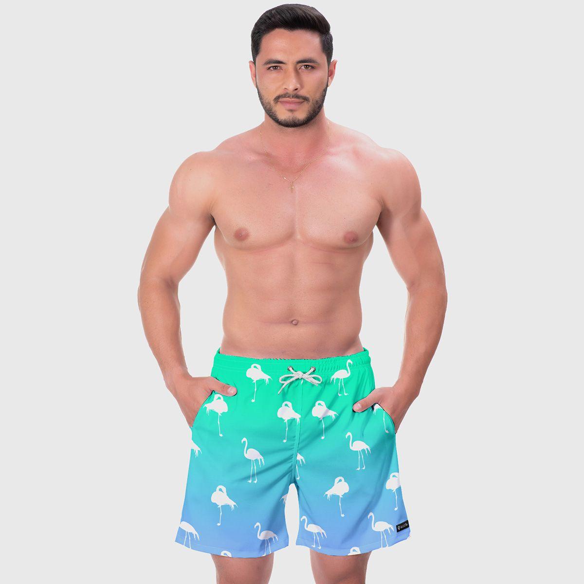 short masculino flamingo