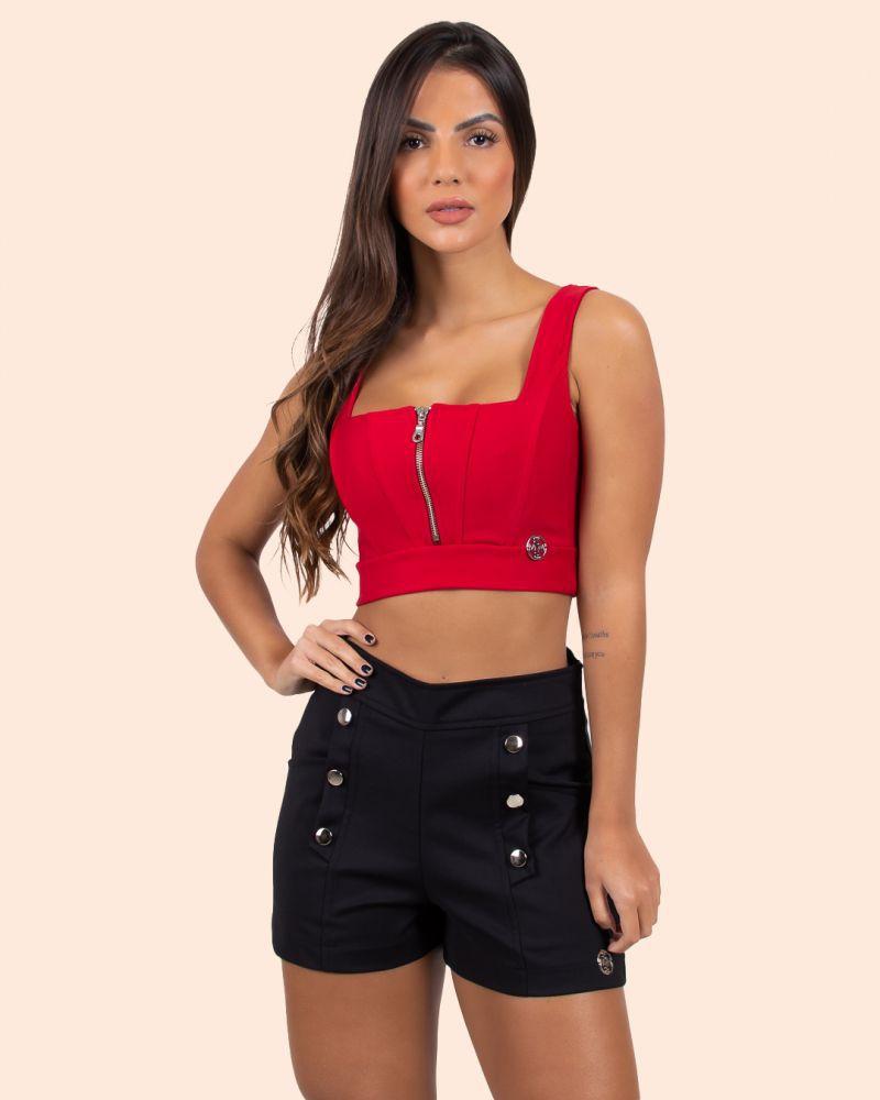shorts com ziper atras