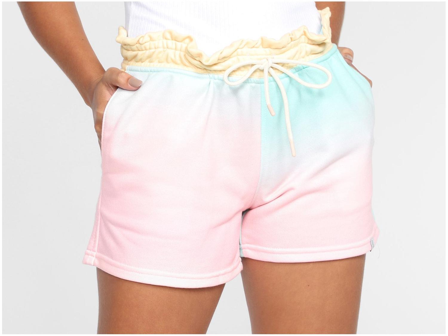 Short Moletom Vista Magalu Bolso Cós Elástico