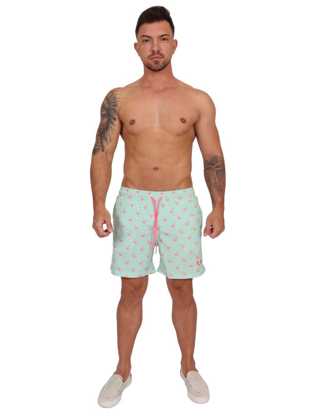 short masculino flamingo
