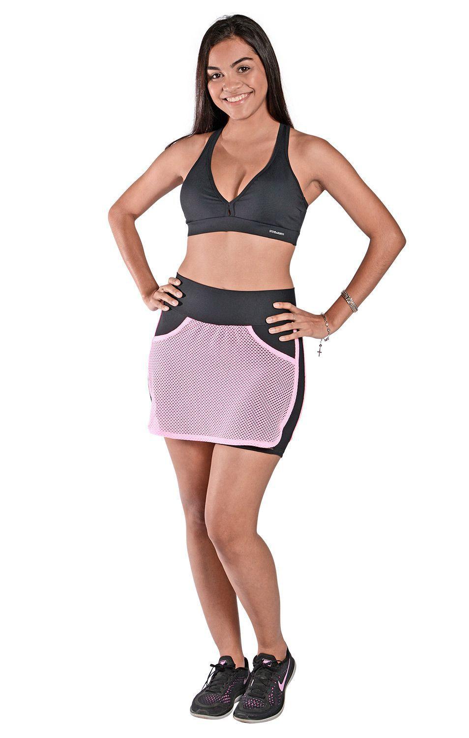 short saia com bolso