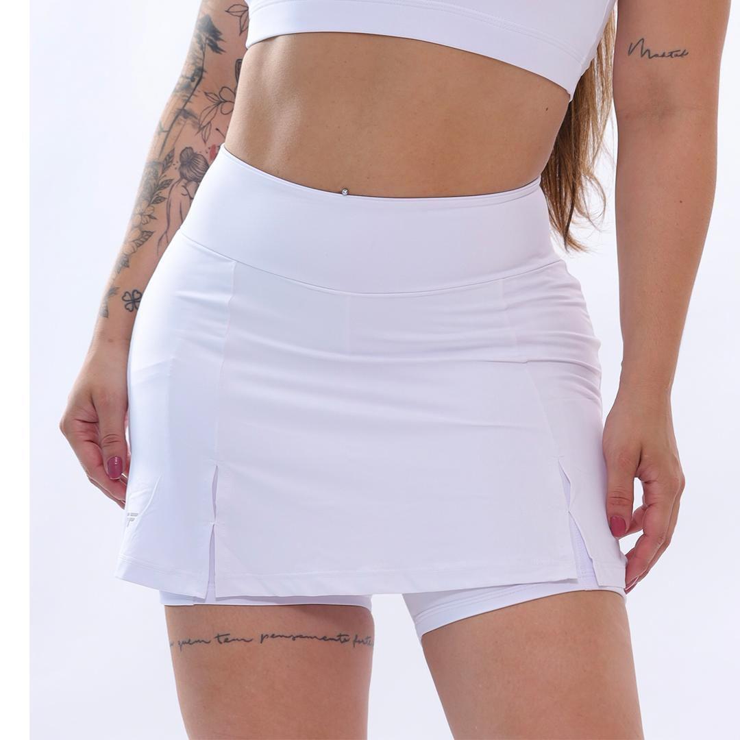 Sale short saia branco fitness Top Sellers