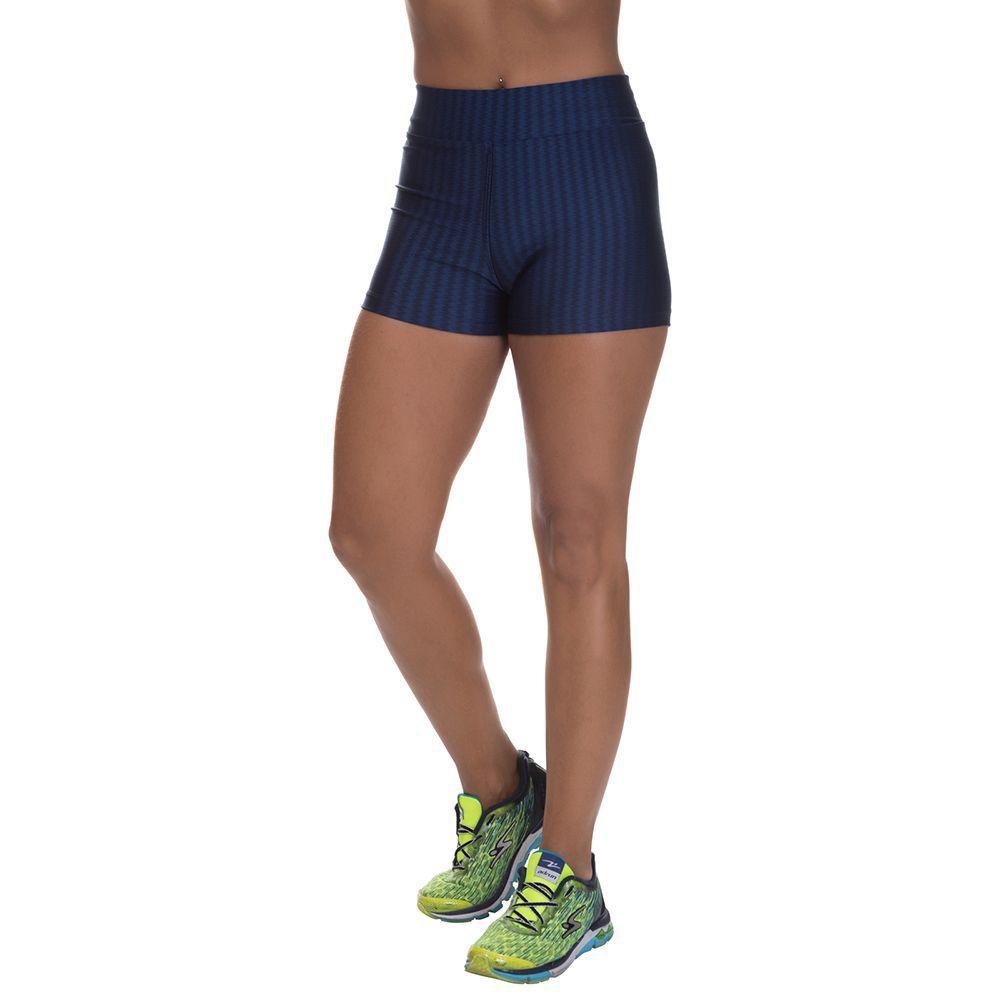short feminino azul marinho
