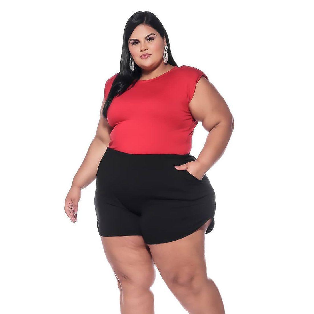 short piscina feminino plus size