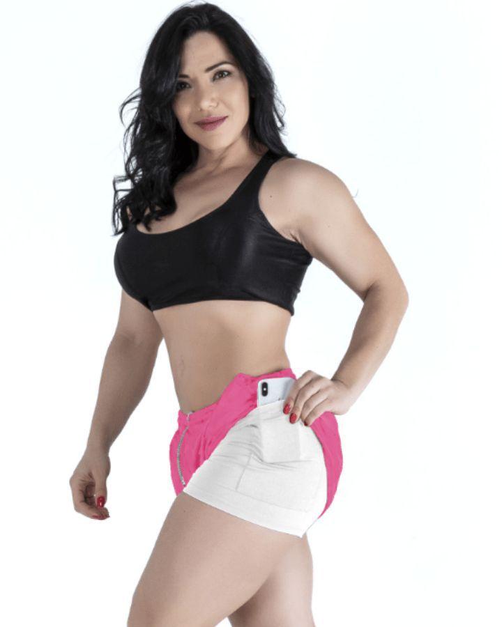 shorts 2 em 1 feminino para corrida