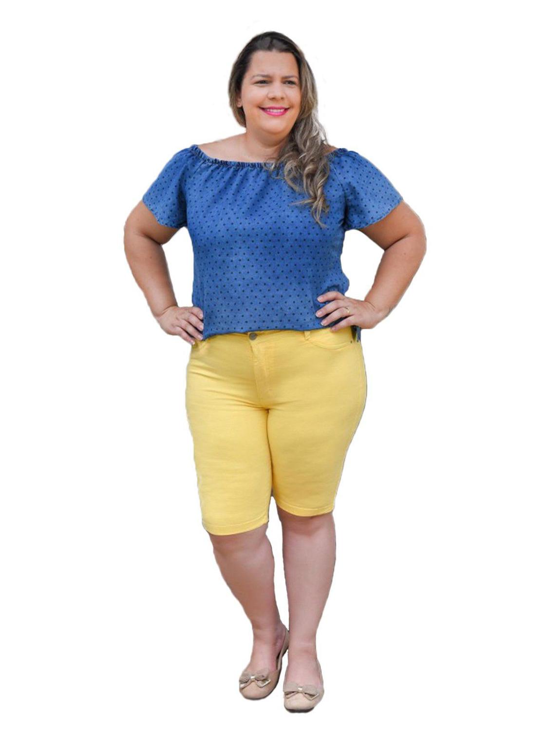 calça jeans colorida feminina plus size