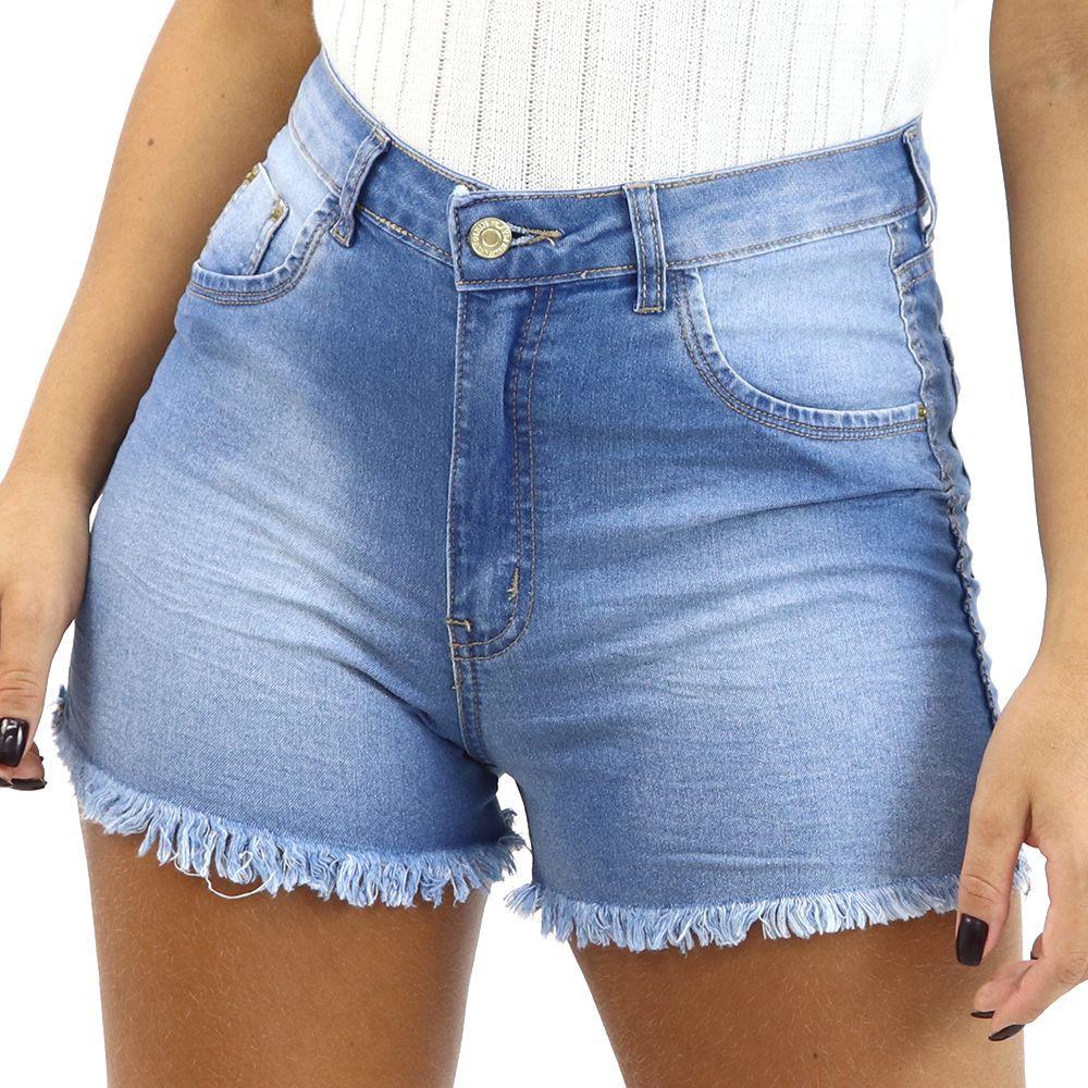 shortinhos jeans desfiados